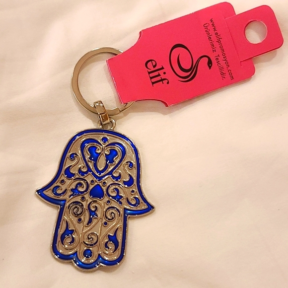 Hasma Evil Eye Protection HAND OF MARY/FATIMA Key charm chain - Picture 5 of 8